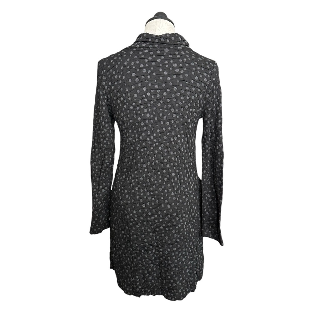 Lisa Bayne Gabrielle Dress Black Gray Long Sleeve Cowl Neck Sweater Dress Size S - Picture 5 of 12